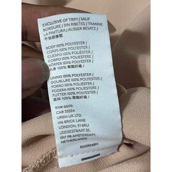 BHLDN Cali Satin Cowl Neck Midi Dress Beige size US 6 - Picture 13 of 16